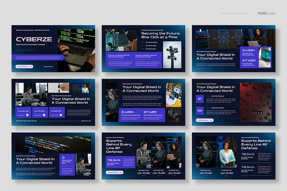 Cyber Security Powerpoint Template, a Presentation Template by fluffstudio (Photo 2 of 4)