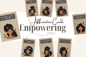 Moon Black Women Affirmation Cards