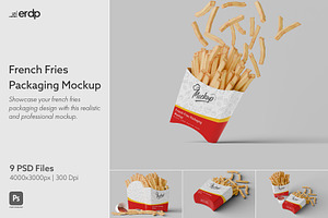 French Fries Packaging Mockup