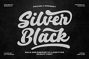 Silver Black –  Logotype Font, a Script Font by Lettersiro (Thumbnail 1 of 9)