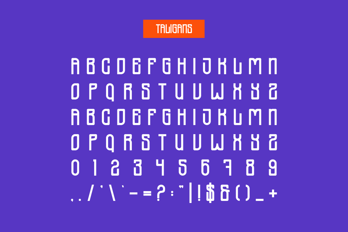 Taligans - Tall Font, a Sans Serif Font by Iqsiart Studio (Photo 3 of 6)