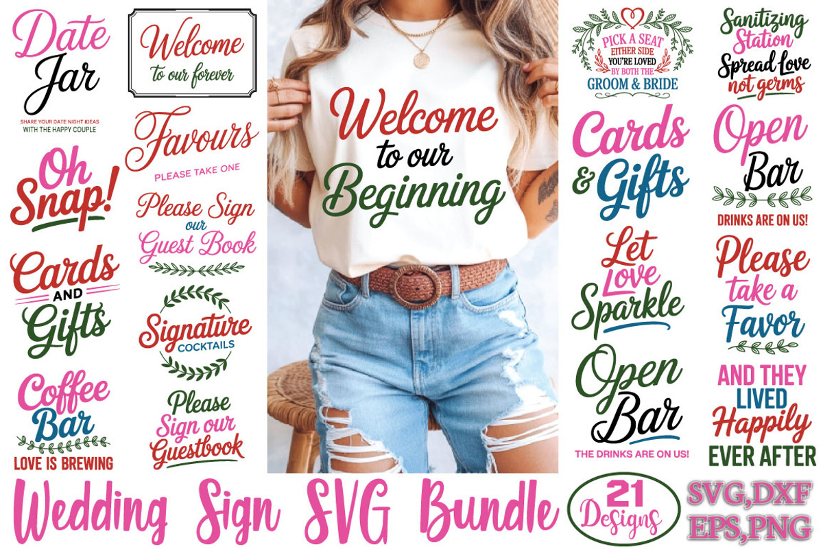Wedding Sign SVG Bundle, an Object Graphic by DollarSmart (Photo 1 of 4)