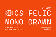 CS Felice Mono Drawn, a Sans Serif Font by Craft Supply Co. (Thumbnail 1 of 8)
