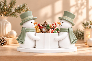 Christmas Snowman Candy Bowl STL