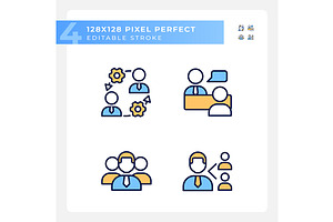Teamwork pixel perfect RGB color, an Icon by IMG Visuals