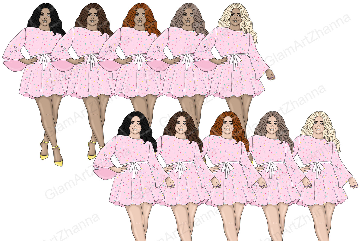 Ice Cream Clipart | Vacation Girl, a Person Illustration by GlamArtZhanna (Photo 4 of 5)