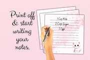 Printable Cute Kitten Note Paper, a Stationery Template by Pixels N Bows (Thumbnail 4 of 4)