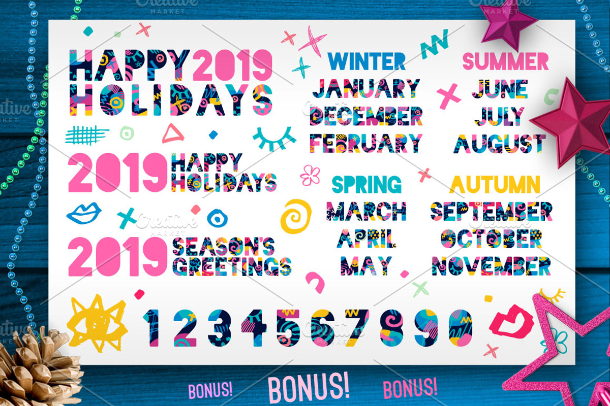 2019 New Year Christmas White Bundle, a Templates & Theme by Iraida_Bearlala (Photo 5 of 7)