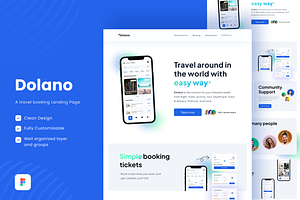 Travel Booking Landing Page - Dolano