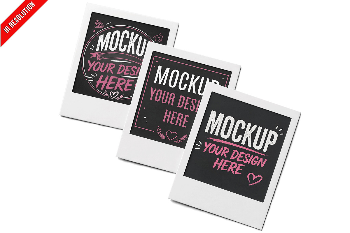 Triple Polaroid Photo PSD, an Advertising Mockup by Bruno's Shop (Photo 1 of 3)