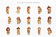Firefighter Clipart, Transparent PNG, an Object Graphic by EllyandLima (Thumbnail 7 of 10)