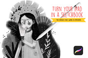 Charcoal Sketch Set - For Procreate, a Brush Add-On by Eliza Moreno Illustration (Thumbnail 2 of 3)