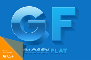 Vector alphabet of simple 3d letters