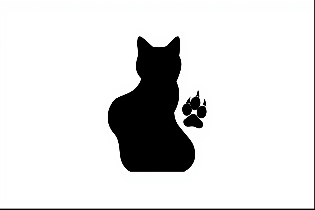 Cat Silhouette Paw Cutout Set, an Illustration by hafijul (Photo 7 of 9)
