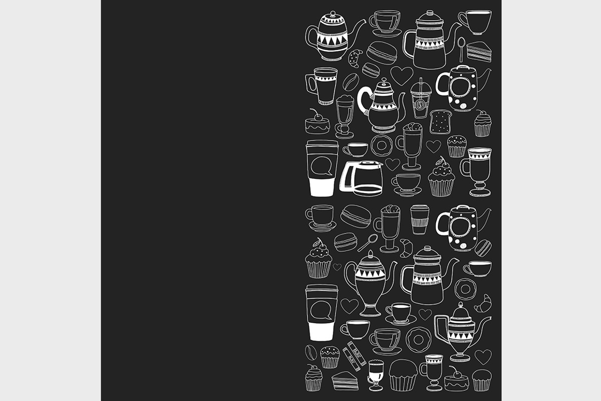 7 vector templates (jpg+eps) Coffee, a Pattern Graphic by Art Loft (Photo 3 of 8)