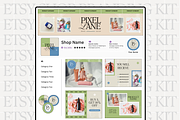 Khaki Etsy Shop Kit Template, a Branding & Logo Template by Anna Design Studio (Thumbnail 1 of 8)