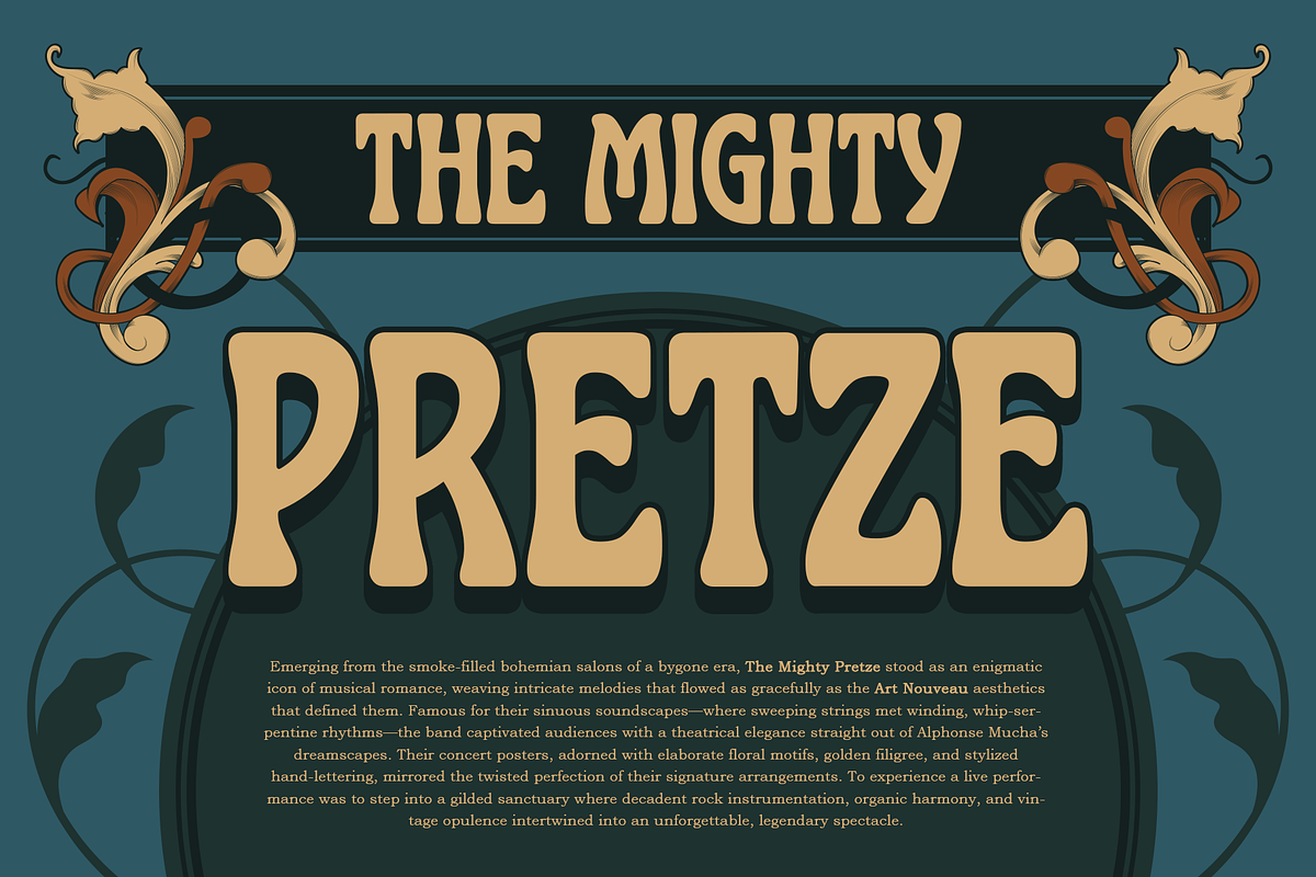 Zadeste - Art Nouveau Fonts, a Serif Font by Konstantine Studio (Photo 4 of 8)