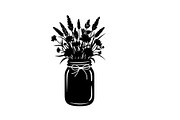 Wildflower Mason Jar SVG Bundle, an Illustration by Designs_River (Thumbnail 7 of 31)