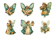 Whimsical Spring Fairy Clipart, an Illustration by SinaCreation (Thumbnail 3 of 9)