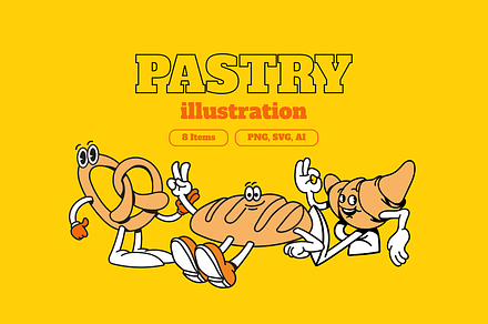 Pastry Illustration, a Food Illustration by studiopyro