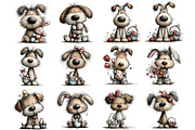 Whimsical Easter Dog Clipart, an Illustration by DreamArtGraphic (Thumbnail 2 of 4)
