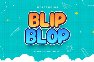 BlipBlop Instagram Fun Display Font, a Script Font by Guavanaboy