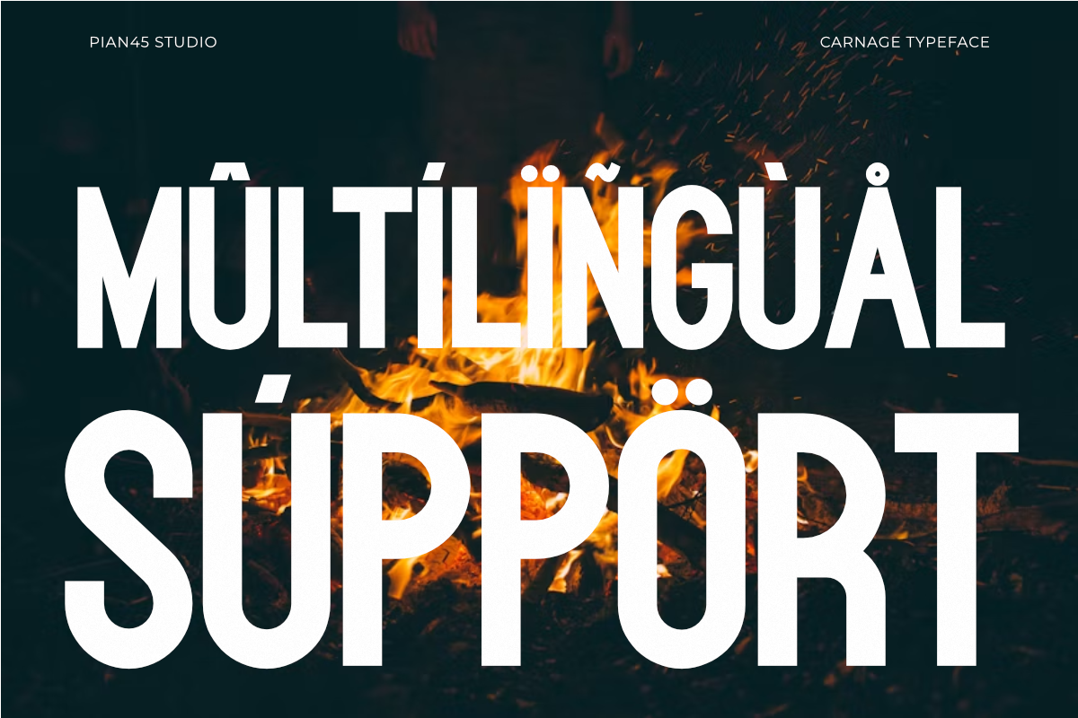 Carnage - Bold Condensed Sans Font, a Sans Serif Font by Pian45 Studio (Photo 5 of 6)