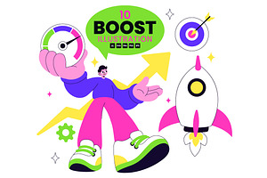 10 Business Boost Illustration, a Technology Illustration by denayunebgt