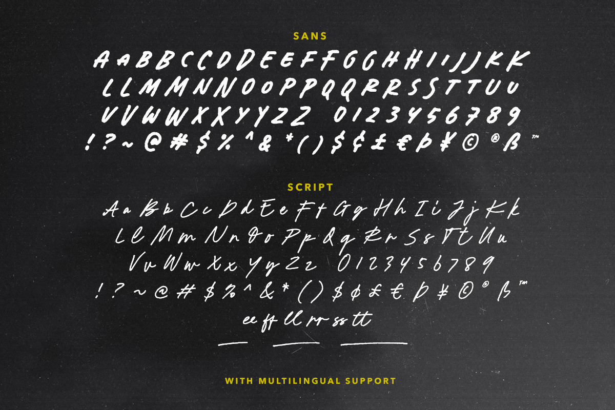 Dirty Stroke - Handwritten Font Duo, a Handwritten Font by Sarid Ezra (Photo 9 of 9)