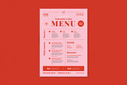 Valentines Day Menu, a Flyer Template by VectorVactory (Thumbnail 1 of 3)