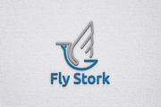 Stork Bird Animal Flying Wings Logo, a Branding & Logo Template by jongcreative (Thumbnail 1 of 3)