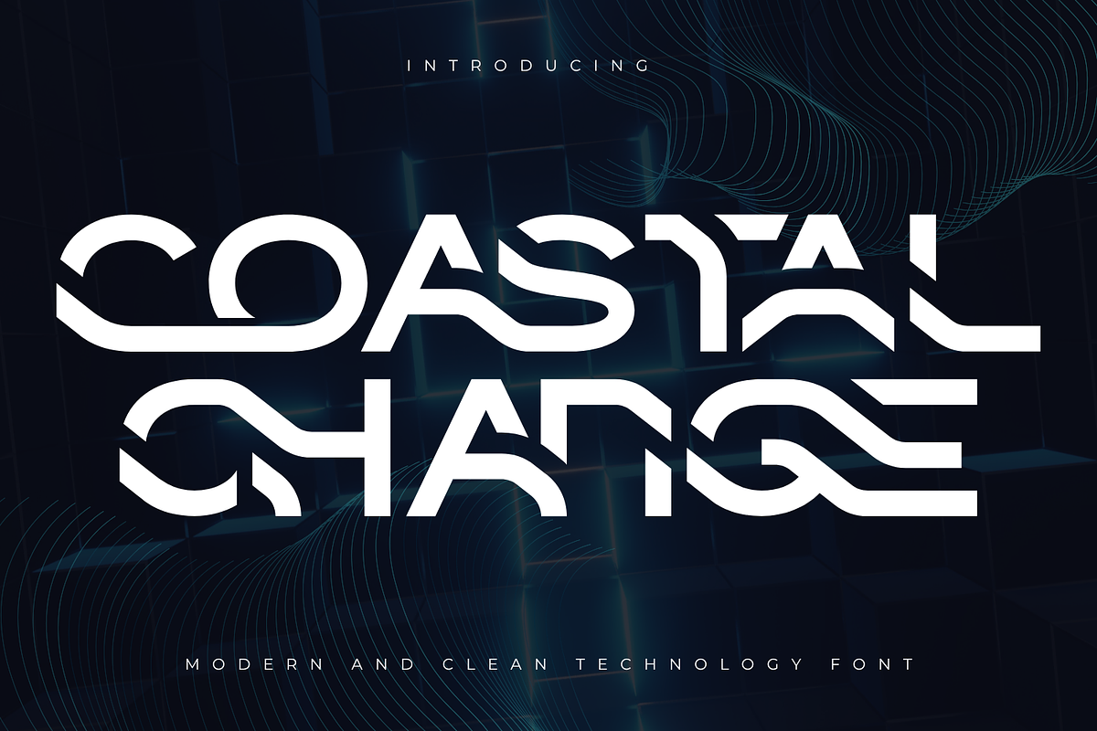 Coastal Change - Futuristic Font, a Sans Serif Font by 177Studio (Photo 1 of 8)