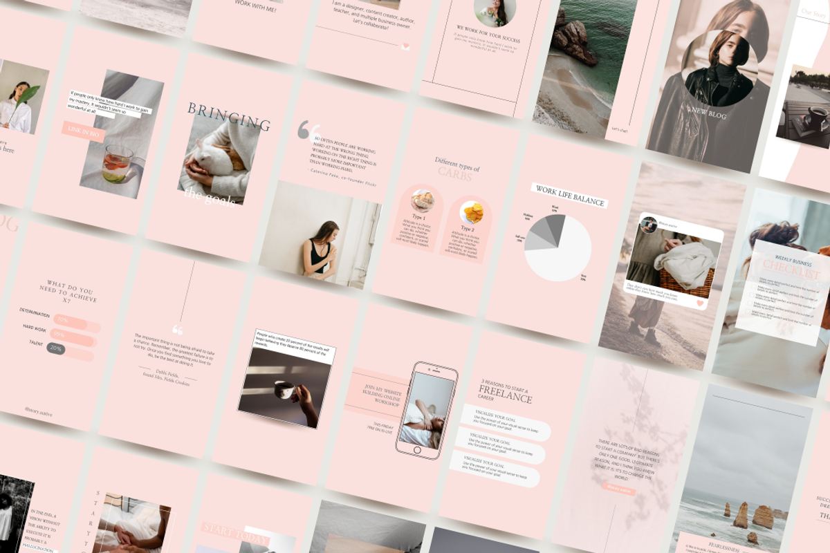 Pink Instagram Coach Canva Templates, a Social Media Template by Story ...