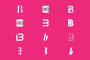 12 B Letter Logos - Vector & Mock-Up, a Branding & Logo Template by Multiple (Thumbnail 5 of 5)
