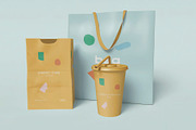 Paper Bags with Paper Cup Mockup, a Packaging Mockup by skybluecreative (Thumbnail 2 of 4)