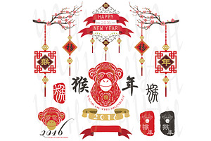 Year of the Monkey Design Collection, an Illustration by YenzArtHaut