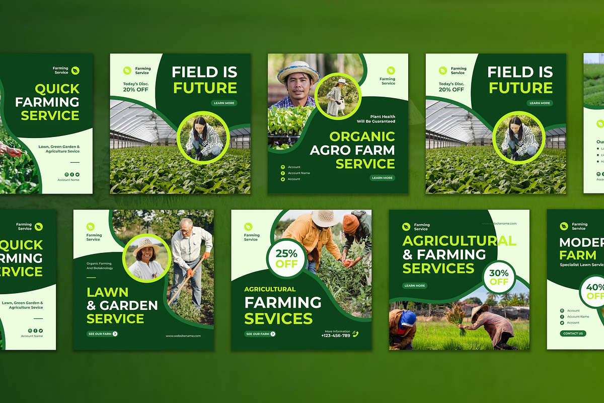 Farming Service Instagram Post, a Social Media Template by CavenArt (Photo 5 of 5)