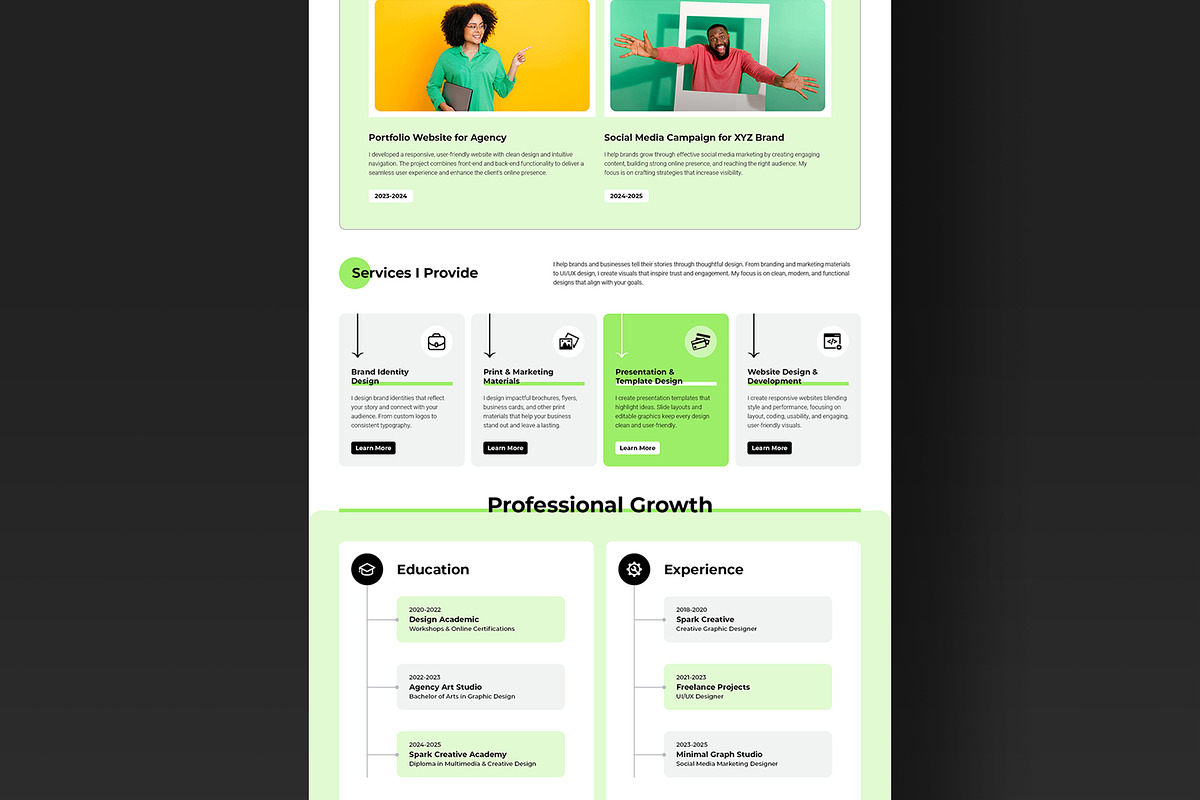 Personal Portfolio Website Layout preview 3