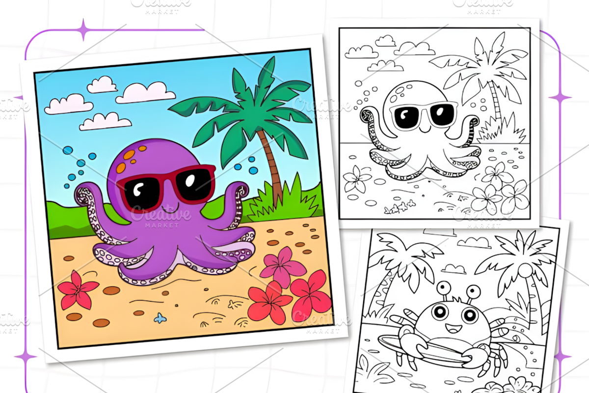 Bold Easy Cozy Hawaii Cute Coloring, an Animal Illustration by Ink Gallery (Photo 4 of 4)