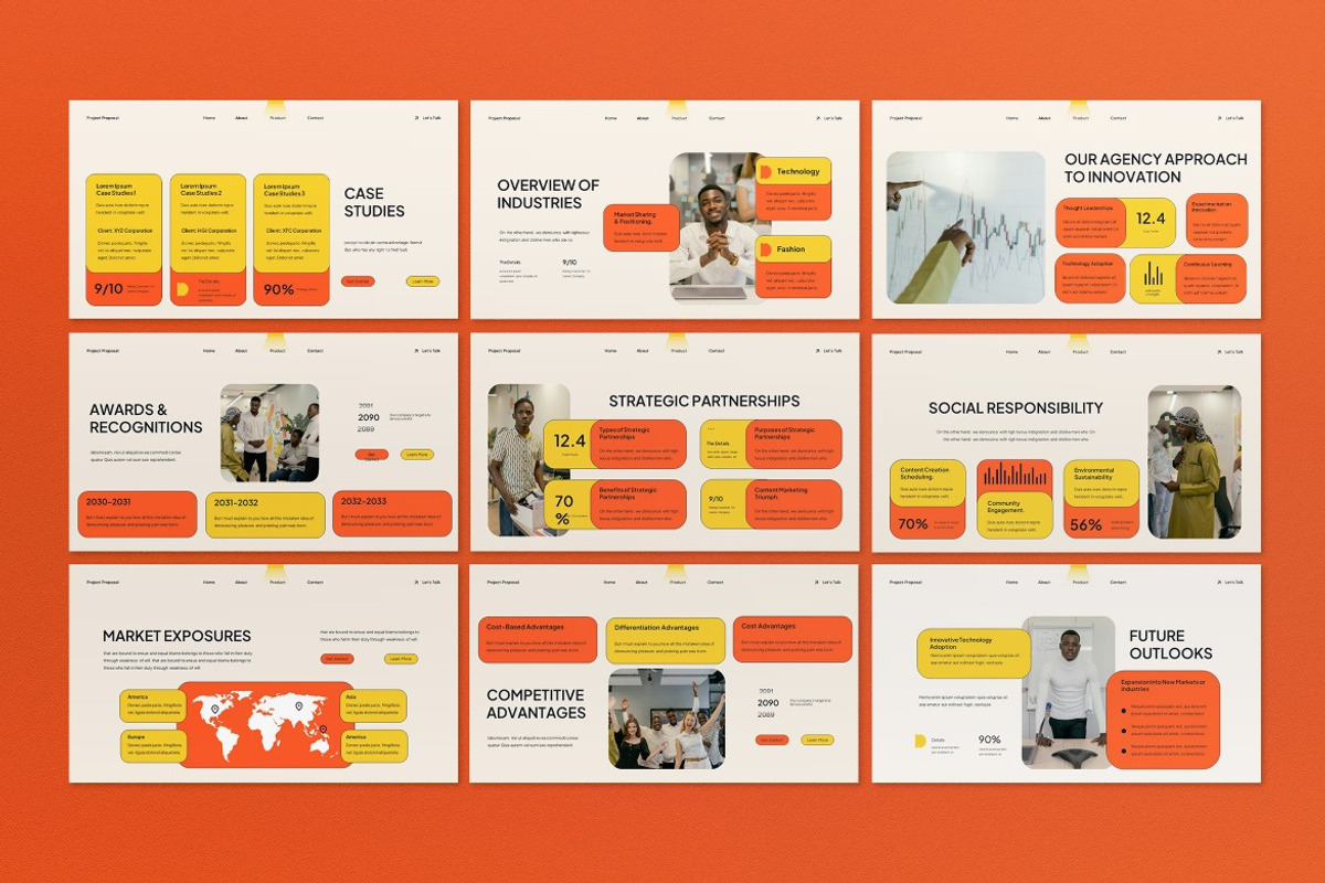 Company Profile Google Slide, a Presentation Template by graphicook (Photo 3 of 4)