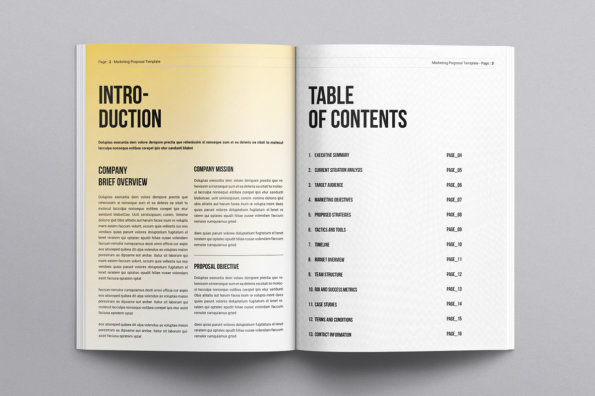Marketing Proposal Template, a Brochure Template by E-Type (Photo 2 of 7)