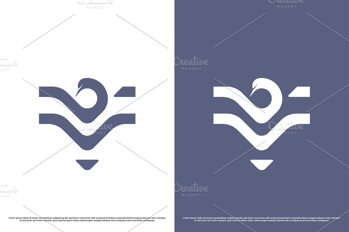 Abstract Swan Animal Logo Design, a Branding & Logo Template by Morvana Crew