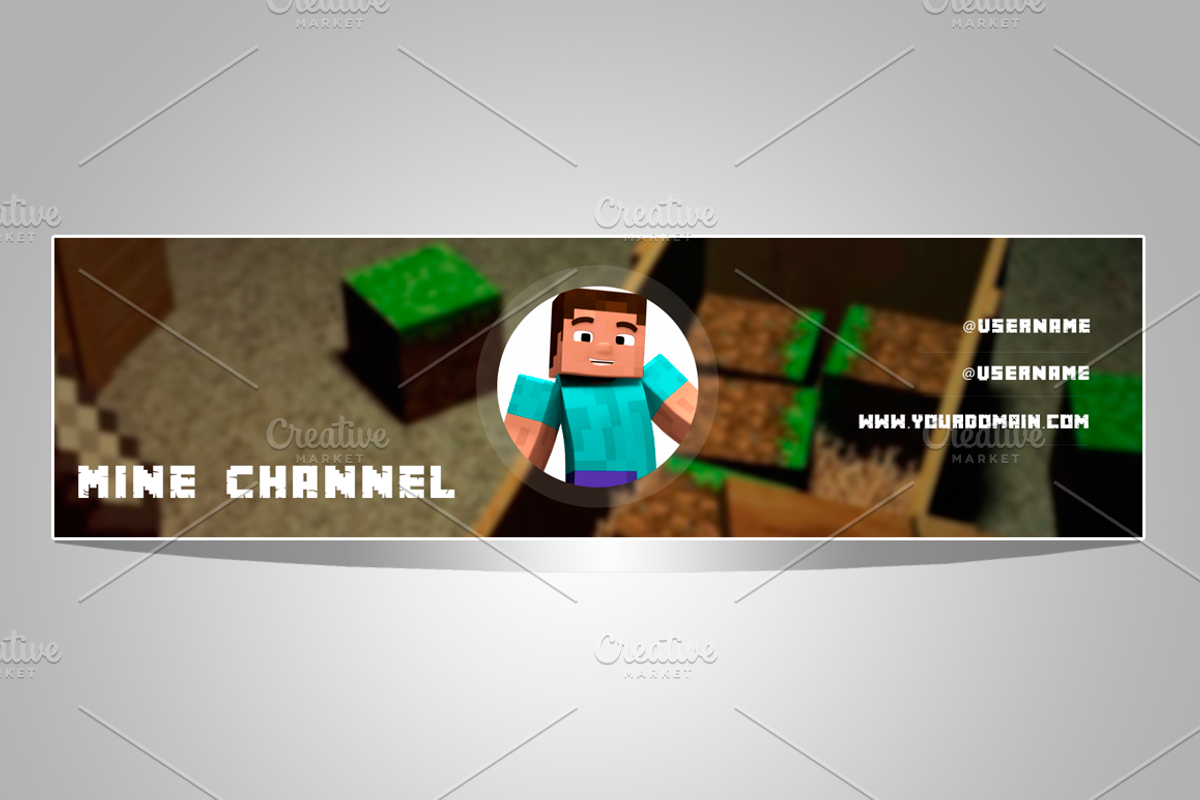 Youtube Mine Channel Art, a Social Media Template by FrancoShop (Photo 4 of 7)