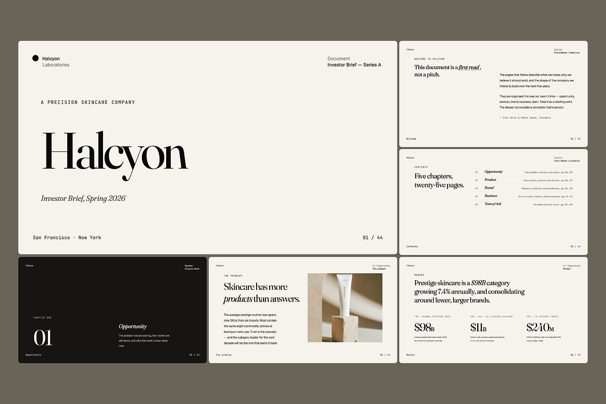 Investor Pitch Deck - Skincare, a Presentation Template by Oday Noon (Photo 1 of 8)