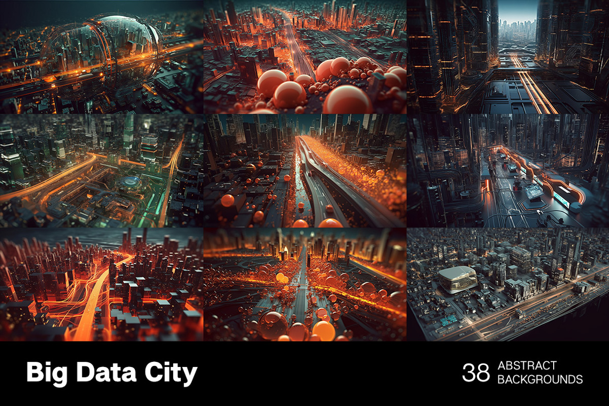 Bid data City - 38 images, a Background Graphic by Handmadefont (Photo 2 of 9)