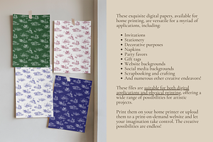 Western Toile - Digital Paper Set