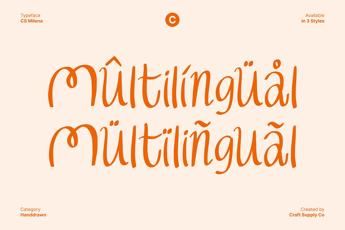 CS Milena – Handwritten Font, a Handwritten Font by Craft Supply Co. (Photo 7 of 8)