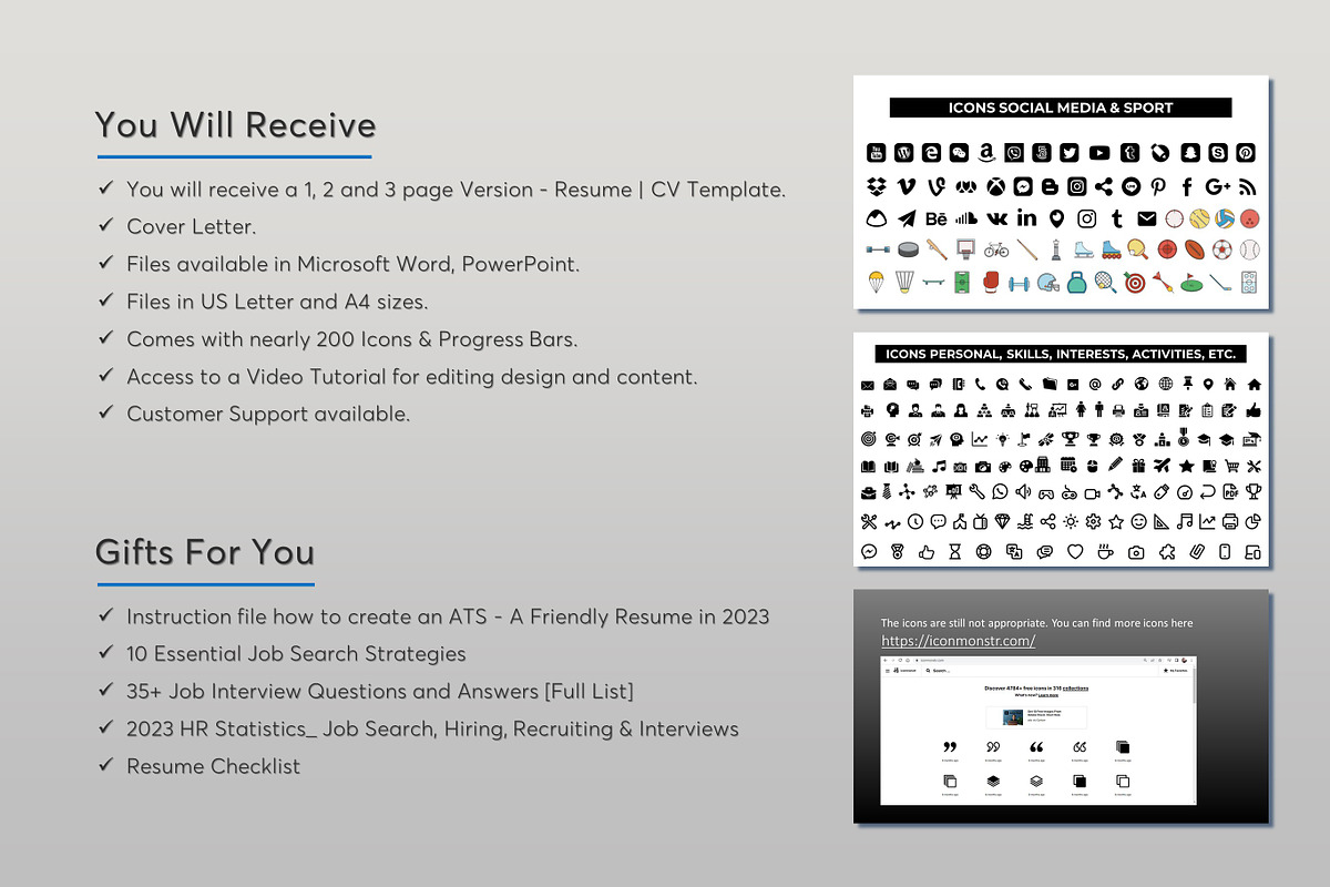 ATS Resume CV Word & PowerPoint - 17, a Resume Template by MrCam Template Resume|CV (Photo 6 of 7)