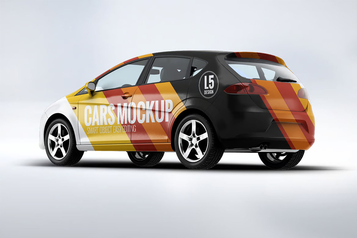 Hatchback Mock-Up, an Advertising Mockup by Se٧enStudio (Photo 5 of 7)