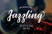 Jazzling - Script & Sans Font Duo, a Script Font by milenabdesign (Thumbnail 1 of 13)